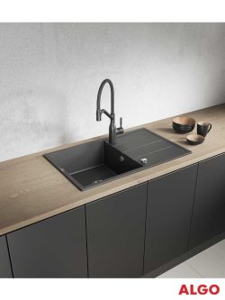 Granitna sudopera Wolin Crna 78x48cm Algo