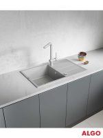 Granitna sudopera Wolin Siva 78x48cm Algo-2