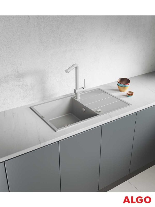 Granitna sudopera Wolin Siva 78x48cm Algo-2