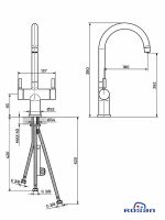 Baterija za sudoperu filter priključak hrom Rosan JF38002-2